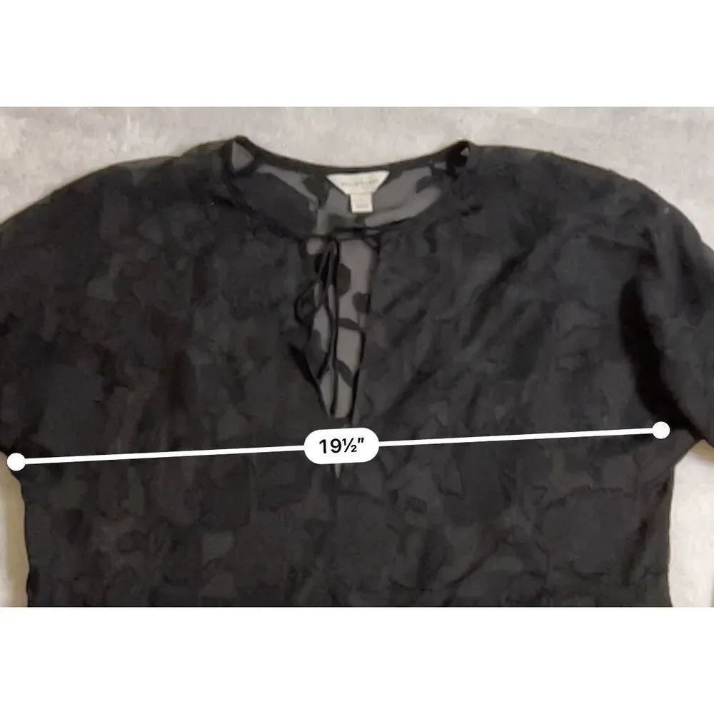 Gothic Romantic Sheer Floral Blouse Women’s SMALL - Picture 7 of 7